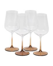 Set Of 4 Gianna Ombre White Wine Glasses | TJ Maxx