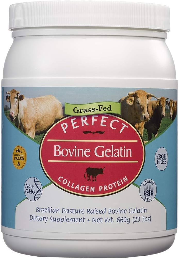 Perfect Supplements – Perfect Bovine Gelatin – 660 Grams – 100% Beef Gelatin Collagen Prote... | Amazon (US)