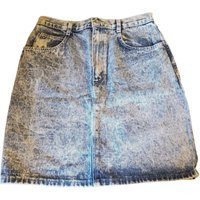 Shades 12 Blue Acid Wash Jean Denim Pencil Skirt USA Vintage Grunge Streetwear | Etsy (US)