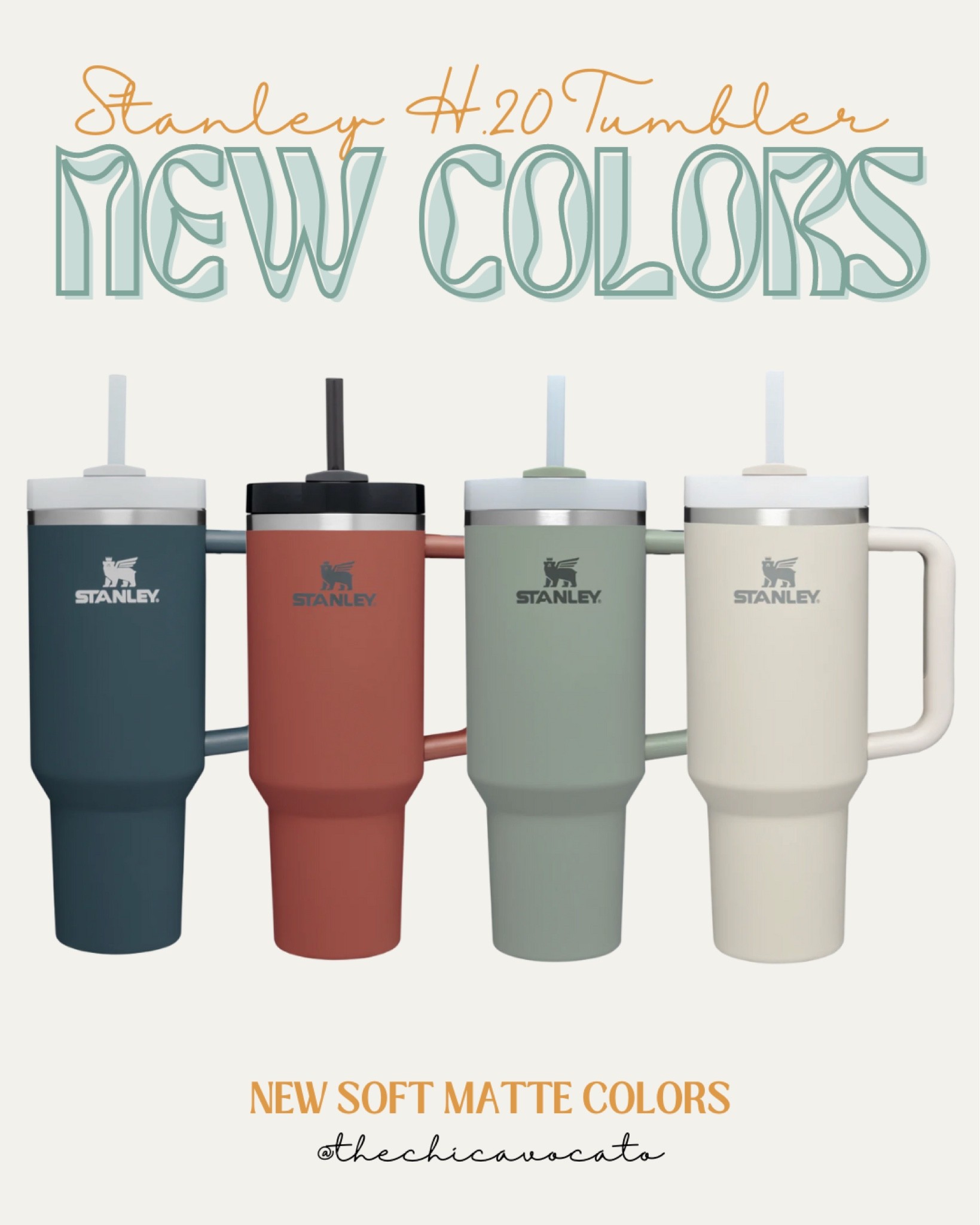 NEW NEW NEW 
Soft Matte Stanley Colors 

Stanley 40 Oz Quencher - new version 
Flowstate lid 

#stanleypmi #stanley #stanleytumbler #stanleyquencher #newcolors 

#LTKSeasonal #LTKHoliday #LTKunder50