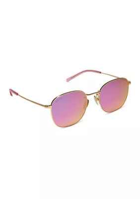 DIFF Eyewear Women's Axel Pink Rush Mirror Sunglasses | Belk