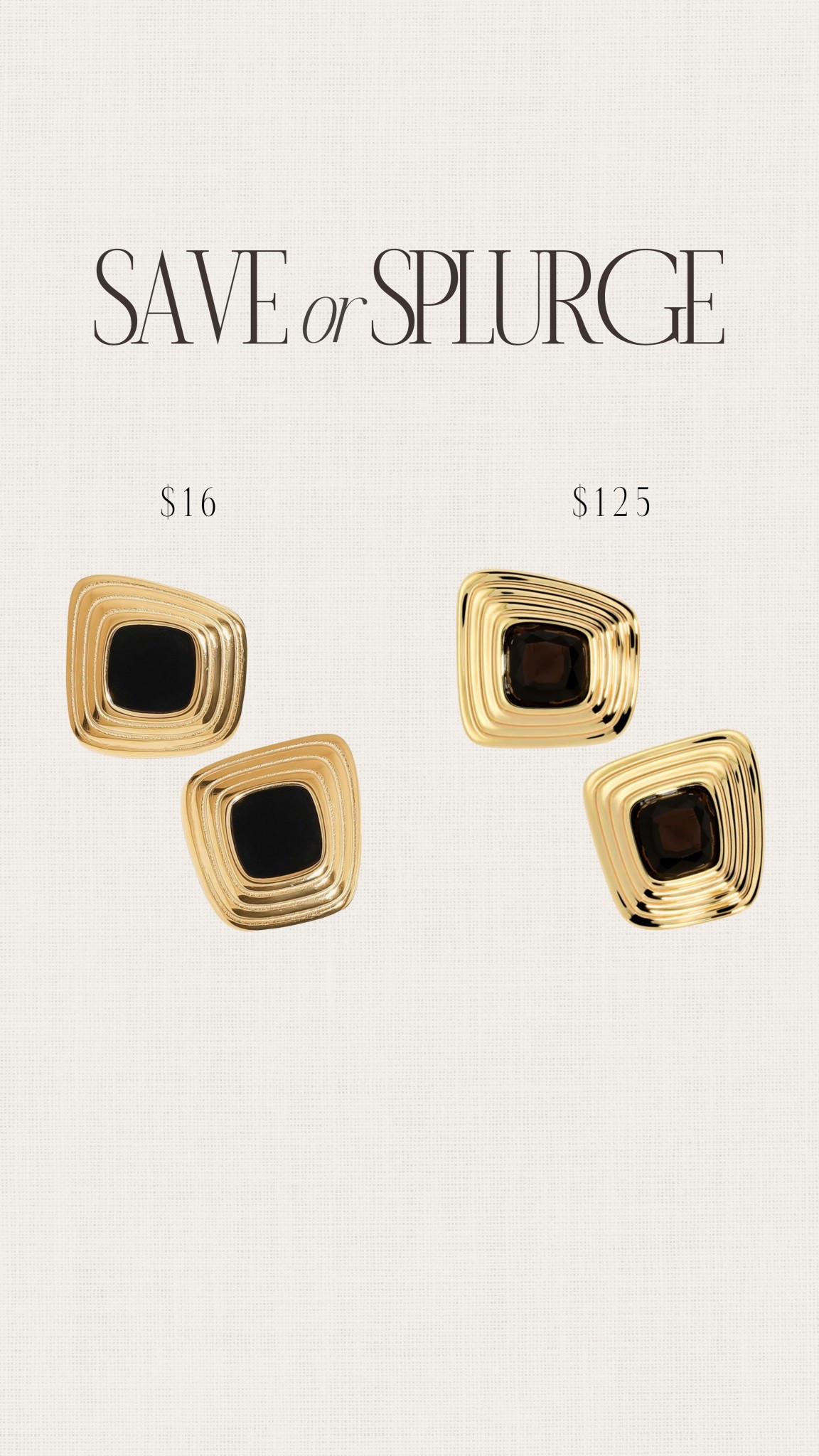 Save or Splurge! 🙌🏼 I personally own both of these earrings and LOVE them! 

#LTKStyleTip #LTKFindsUnder100 #LTKFindsUnder50