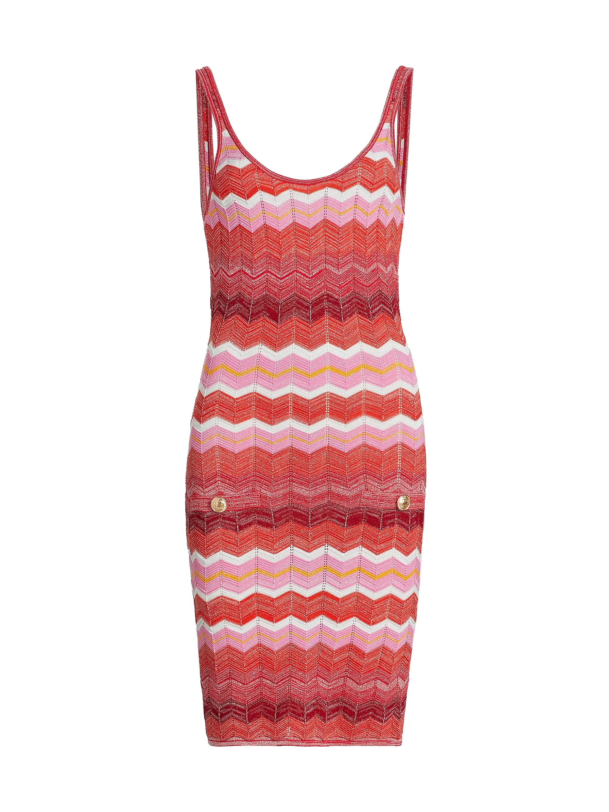 Multi Metallic Zig-Zag Tank Minidress | Saks Fifth Avenue
