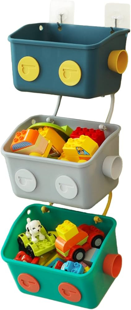 TWISBAY Bath Toy Storage Organizer Basket - 3-Pack Wall Mounted Hanging Shower Caddy Shelf with H... | Amazon (US)