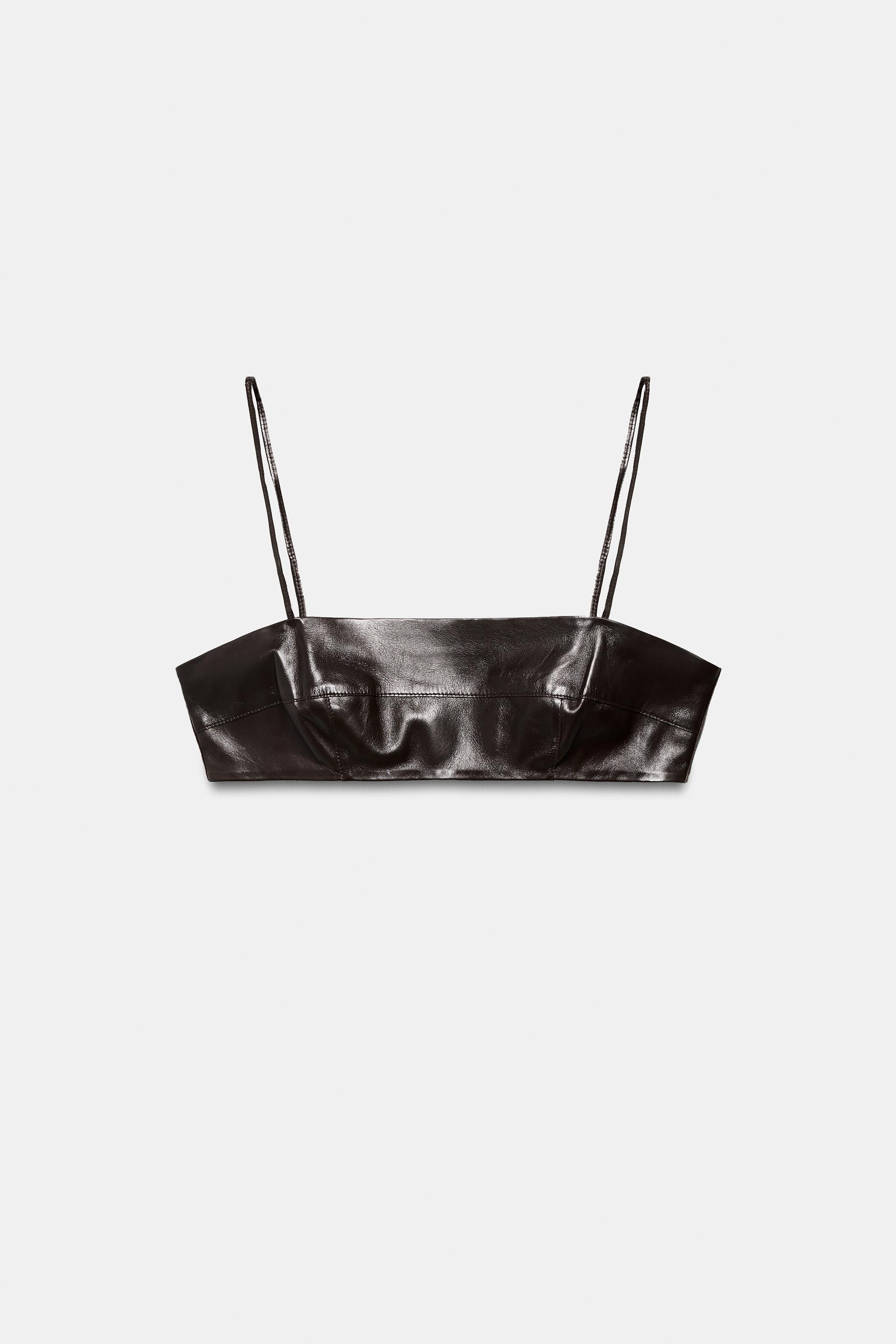 TOP COURT EN CUIR 100% ZW COLLECTION | Zara FR