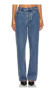 Ronny Kobo Sade Wide Leg in Light Wash Blue from Revolve.com | Revolve Clothing (Global)