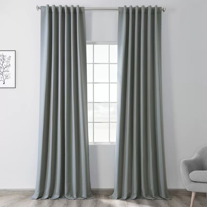 Betria Solid Room Darkening Rod Pocket Curtain Panels (Set of 2) | Wayfair North America
