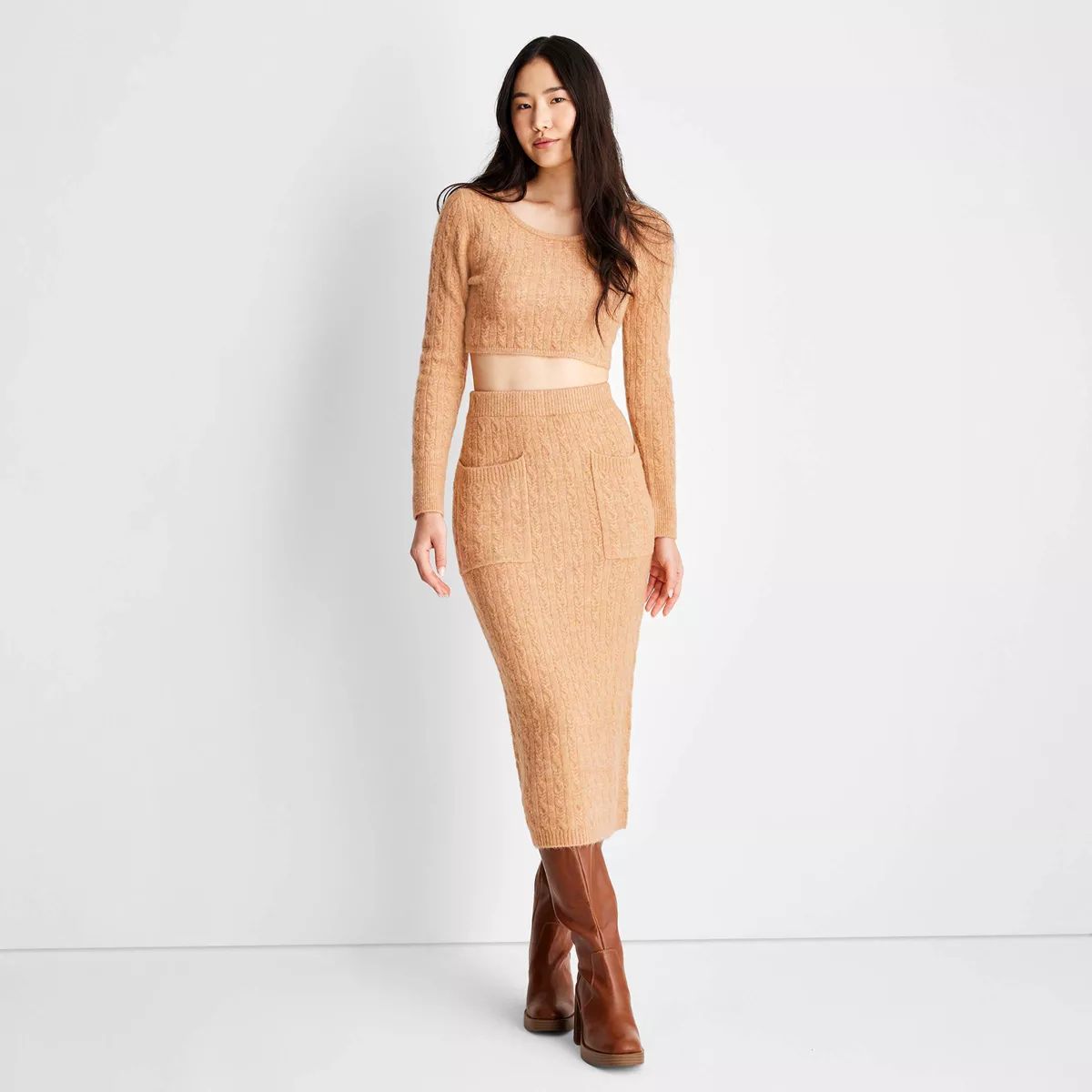 Women's High-Rise Midi Sweater Skirt - Future Collective™ with Reese Blutstein | Target