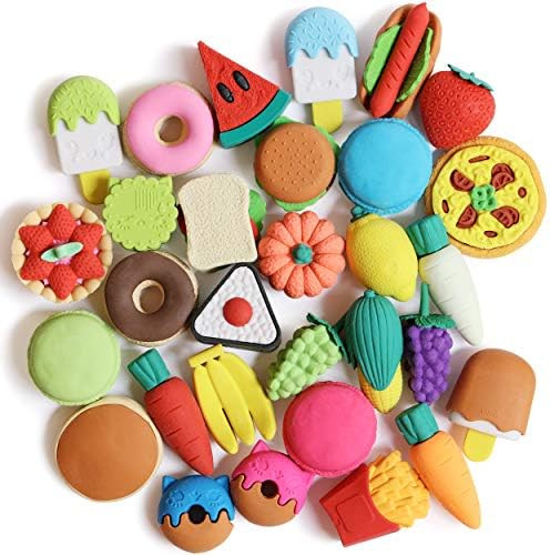 Mr. Pen- Food Erasers, Erasers, 30 Pcs, Puzzle Erasers, Take Apart Erasers, Fruit Erasers, Pull A... | Amazon (US)