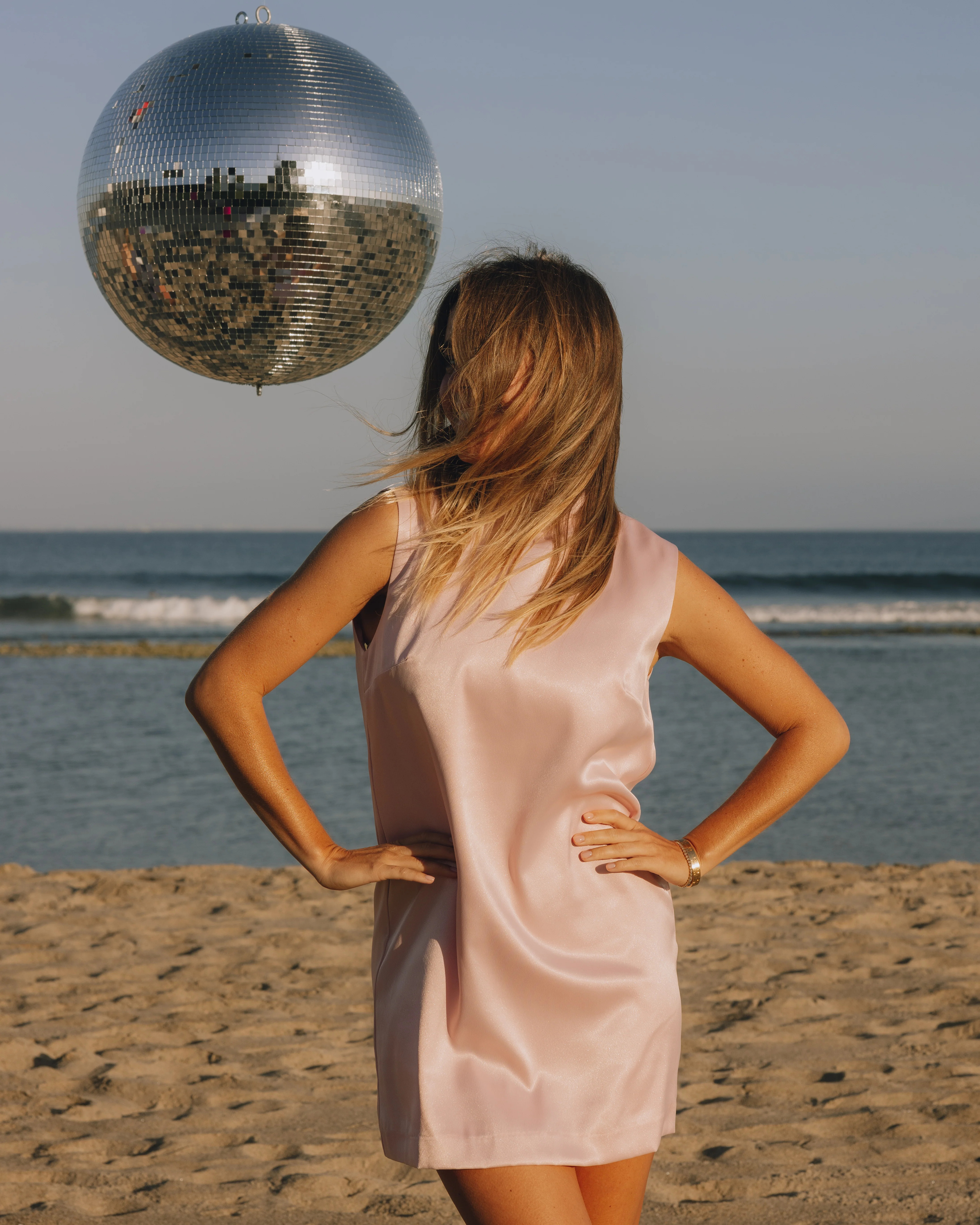 Silky Mini Dress with Neck Tie - Ribbon | Daily Drills