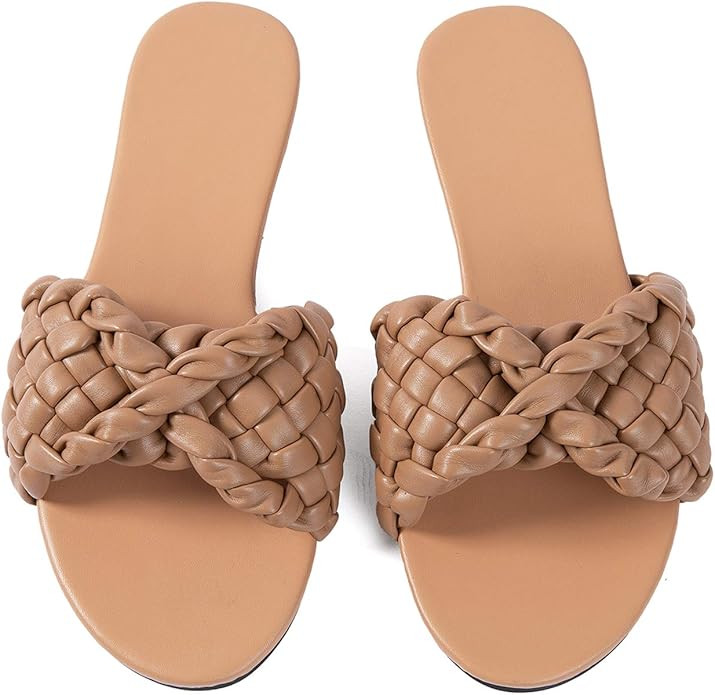 Women Flip-Flops Pearls Bow Sandals Beach Flat Rivets Rain Jelly Gold Pearls | Amazon (US)