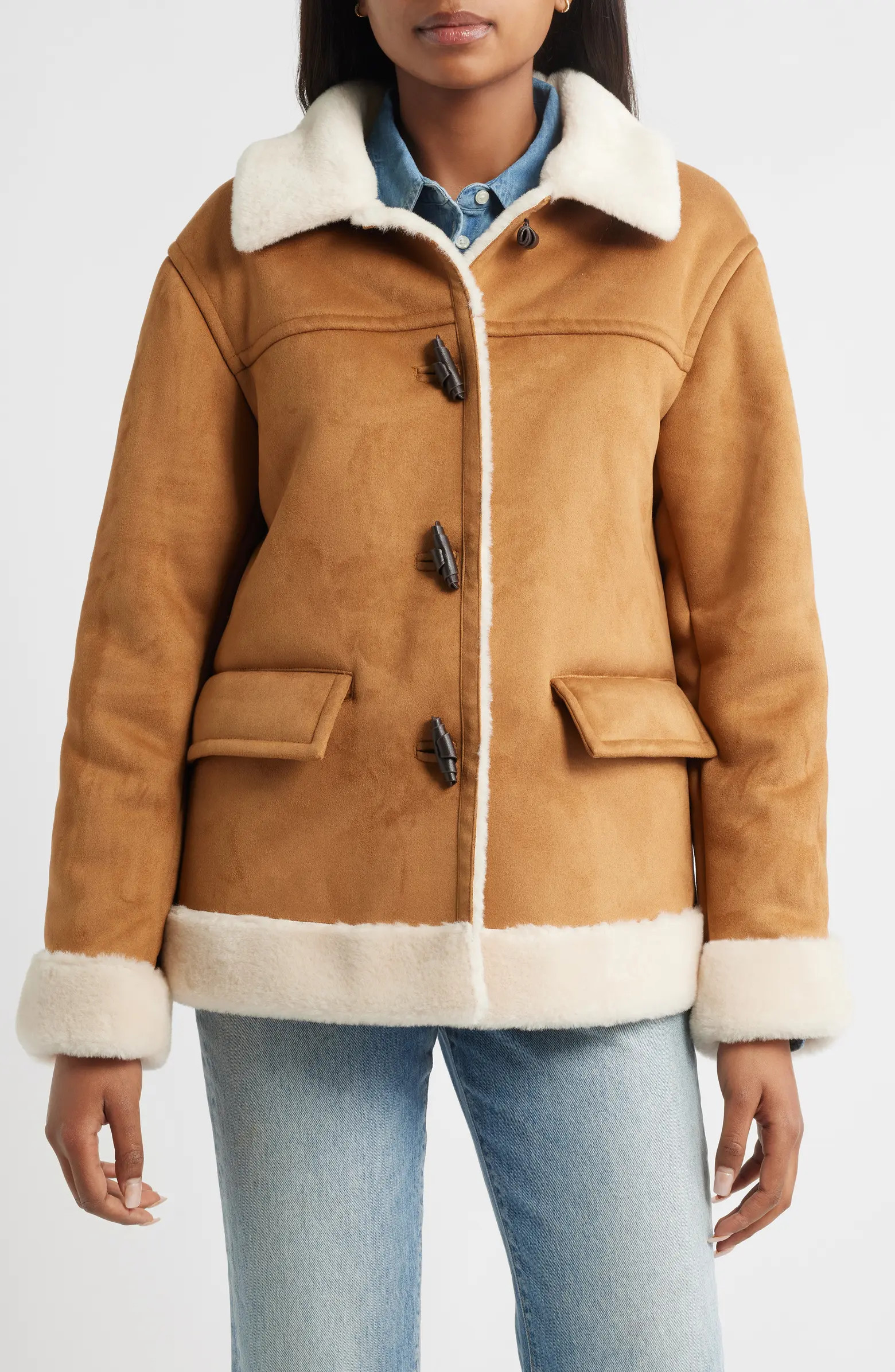 Sam Edelman Faux Shearling Coat | Nordstrom | Nordstrom