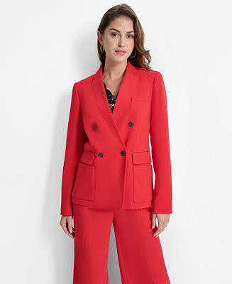 Women's Double-Breasted Long-Sleeve Blazer | Macy's