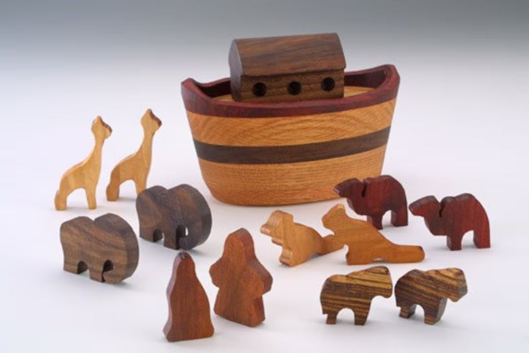 Wooden Noah's Ark Puzzle, Mini Noah's Ark, Wood Toy, Religious Toy, - Etsy | Etsy (US)