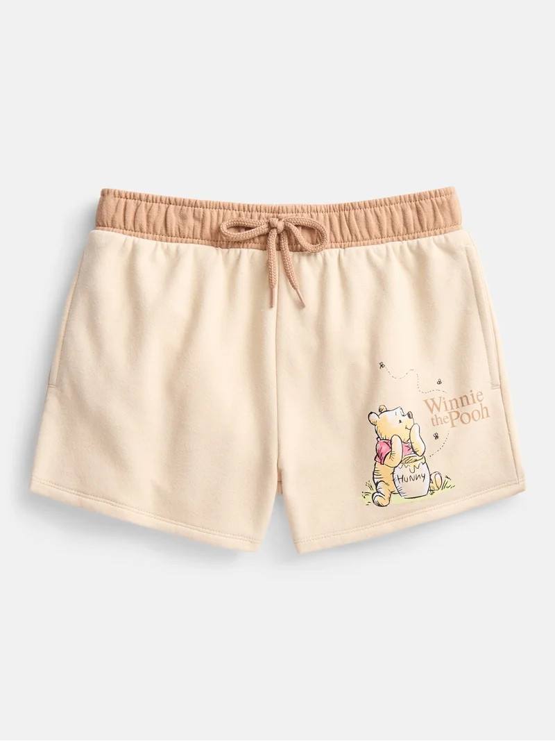 Disney Winnie the Pooh Girls Graphic Fleece Shorts, Sizes 4-16 | Walmart (US)