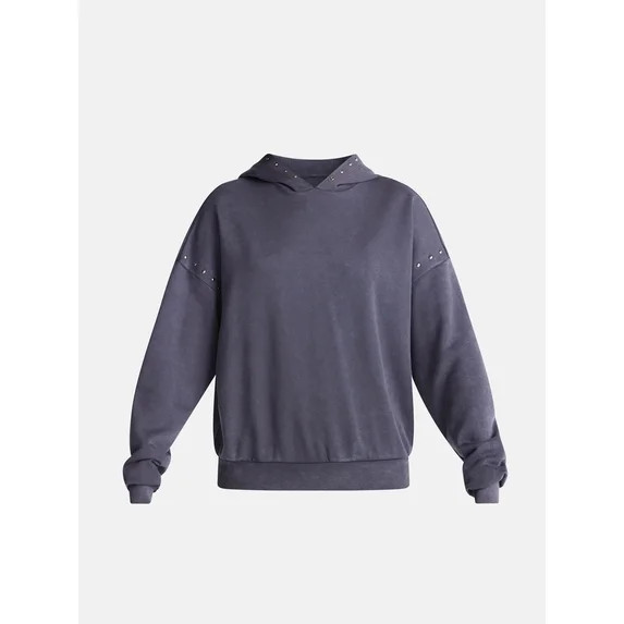 No Boundaries Mineral Wash Studded Fleece Oversized Hoodie, Women's XXS-XXL | Walmart (US)