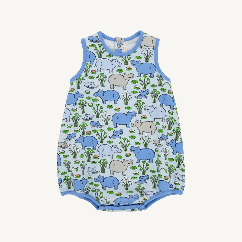 Patton Play Bubble - Bal Harbour Hippo (Beale Street Blue) | The Beaufort Bonnet Company