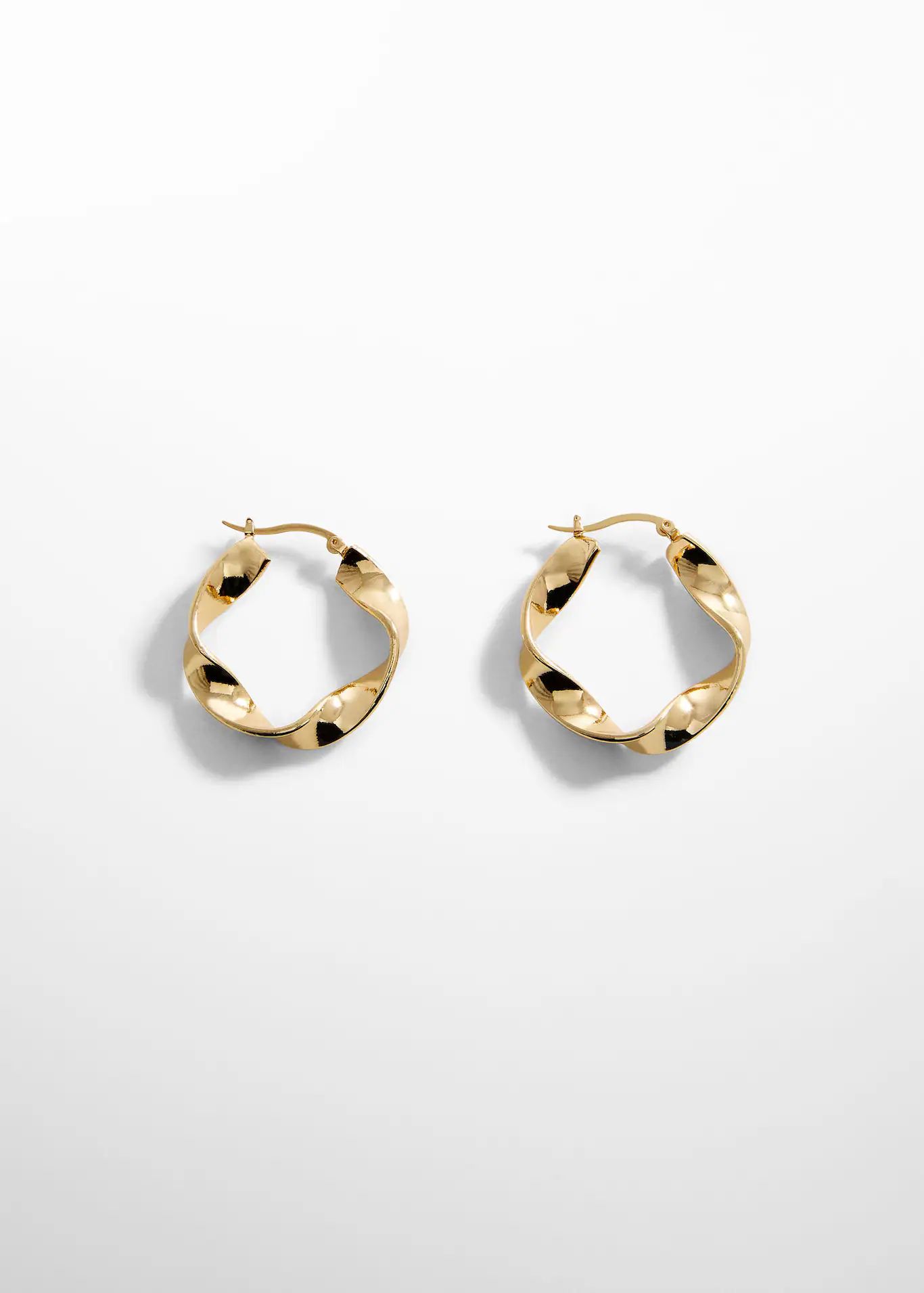 Twisted hoop earrings -  Women | Mango USA | MANGO (US)