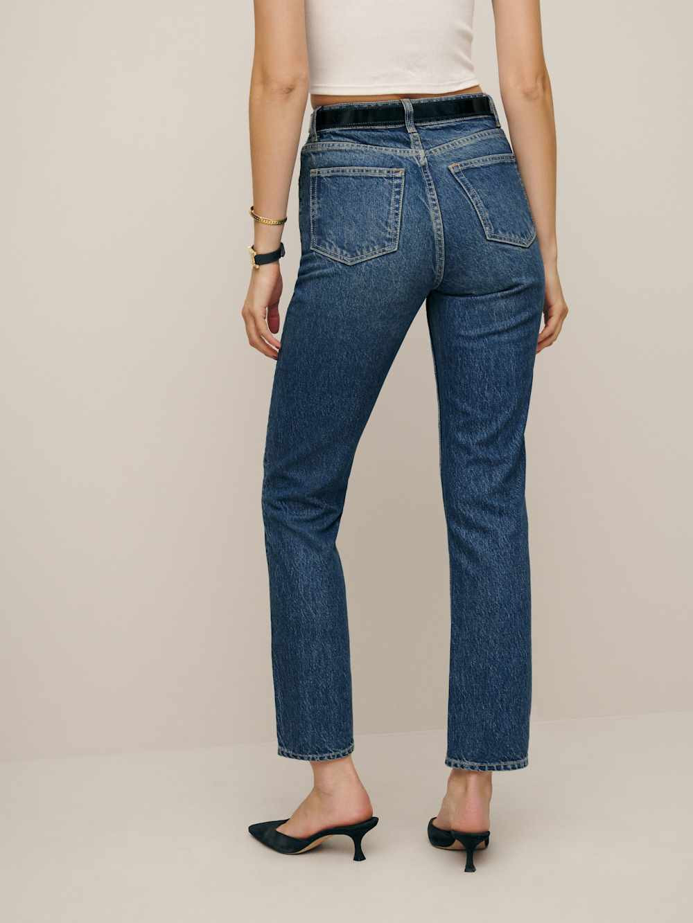 Cynthia High Rise Straight Cropped Jeans | Reformation (Global)