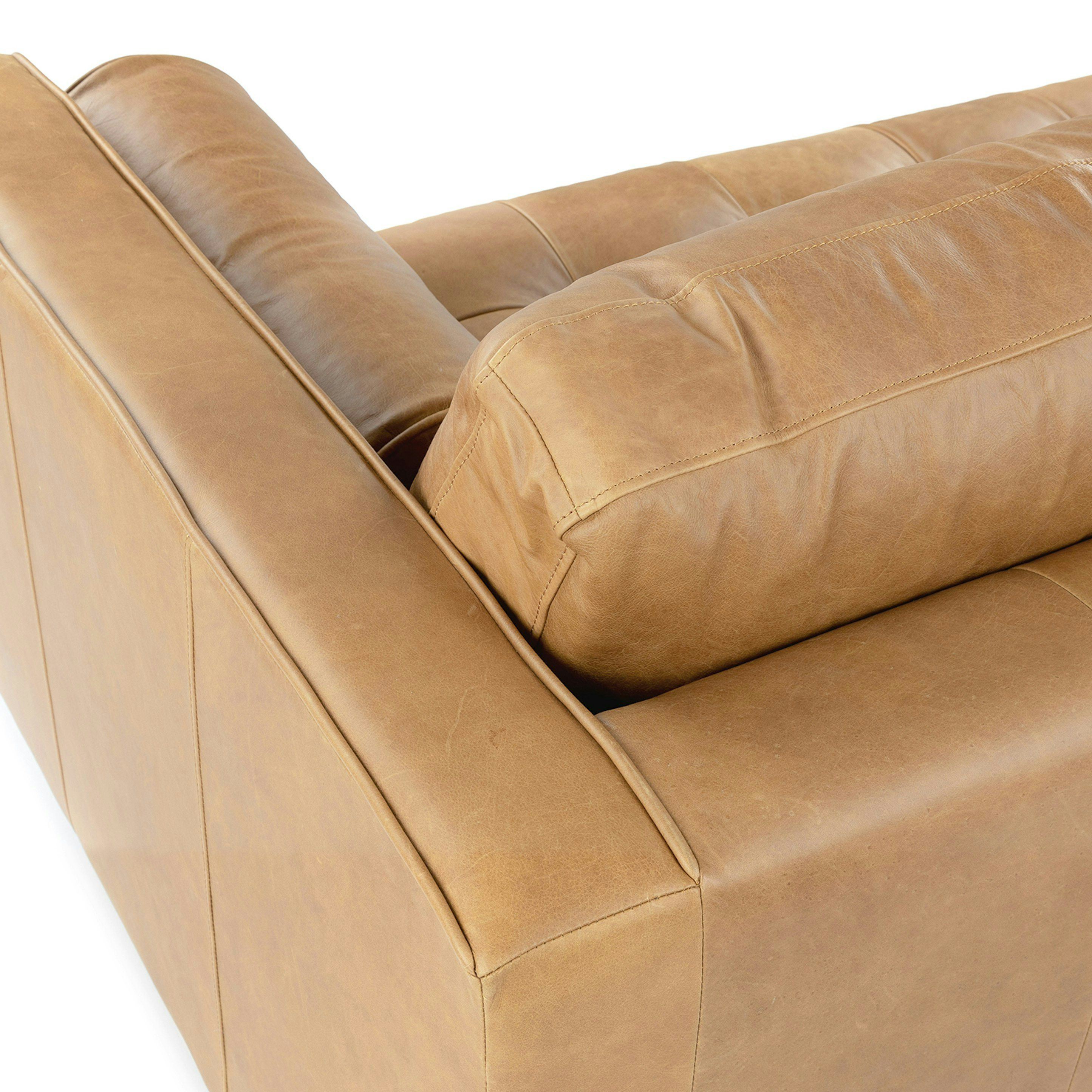 Sven 88" Tufted Leather Sofa - Charme Tan | Article