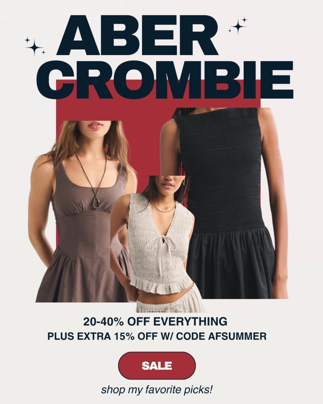 NOW TIL 5/25! 20-40% OFF EVERYTHING! PLUS USE CODE AFSUMMER FOR AN EXTRA 15% OFF!!!! @abercrombie 

now’s the time to buy your denim shorts!!!!

#LTKootd #LTKmomlife #LTKgrwm