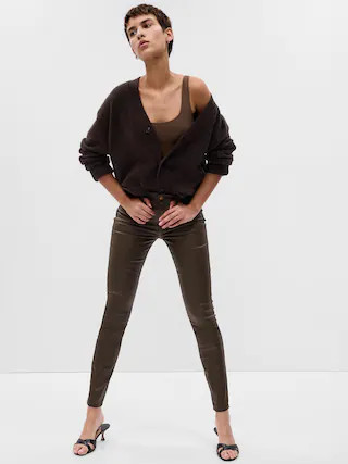 Mid Rise Coated Denim True Skinny Jeans | Gap (US)
