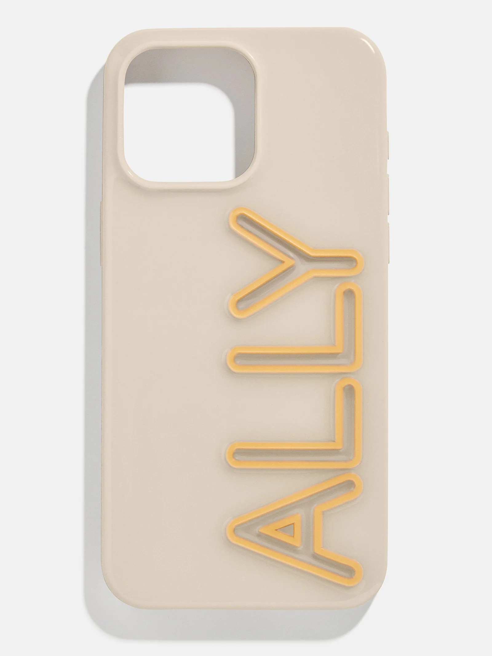 Fine Line Custom iPhone Case - Beige/Antique Gold | BaubleBar (US)