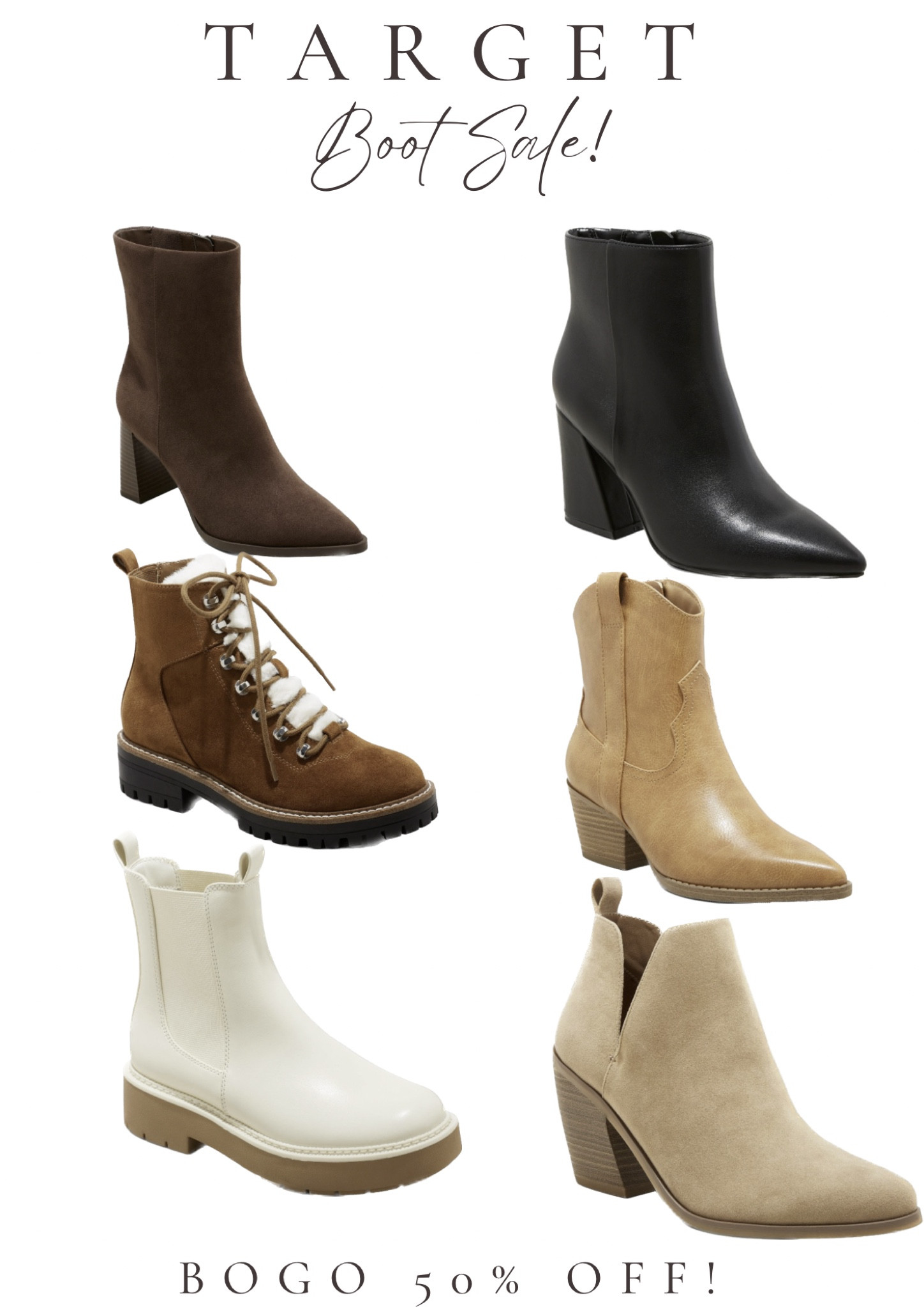 Target has fall boots BOGO 50% off today! 
I’m loving the styles this year 👢

Grab yours because they sell out quick 💨

#fallboots #bootsale #winterboots #target #targetsale 



#LTKSeasonal #LTKsalealert #LTKshoecrush