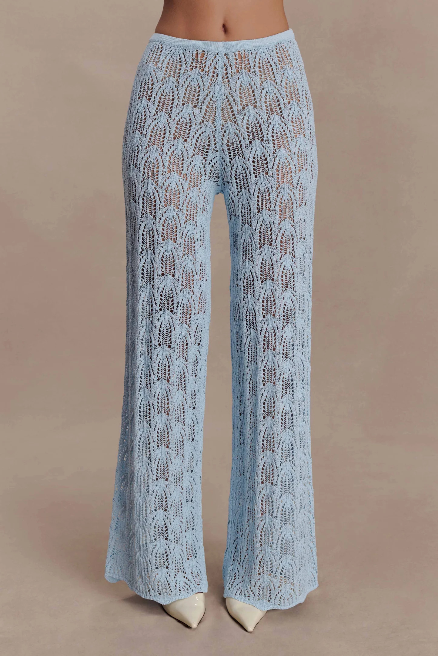Glinda Crochet Pants - Light Blue | Meshki UK