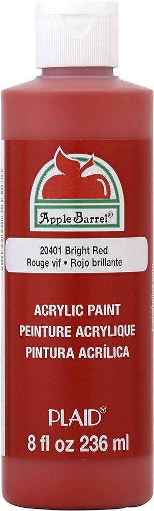 Apple Barrel Acrylic Paint in Assorted Colors (8 Ounce), J20401 Bright Red | Amazon (US)