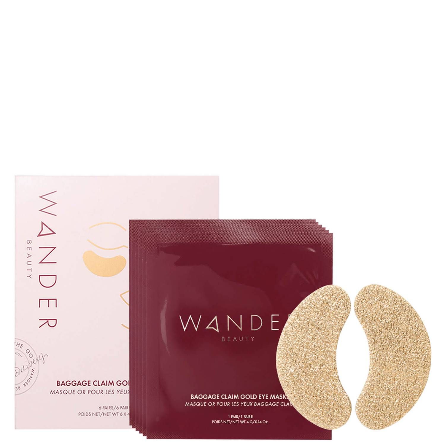 Wander Beauty Baggage Claim Gold Eye Masks - Gold (6 pair) | Dermstore (US)