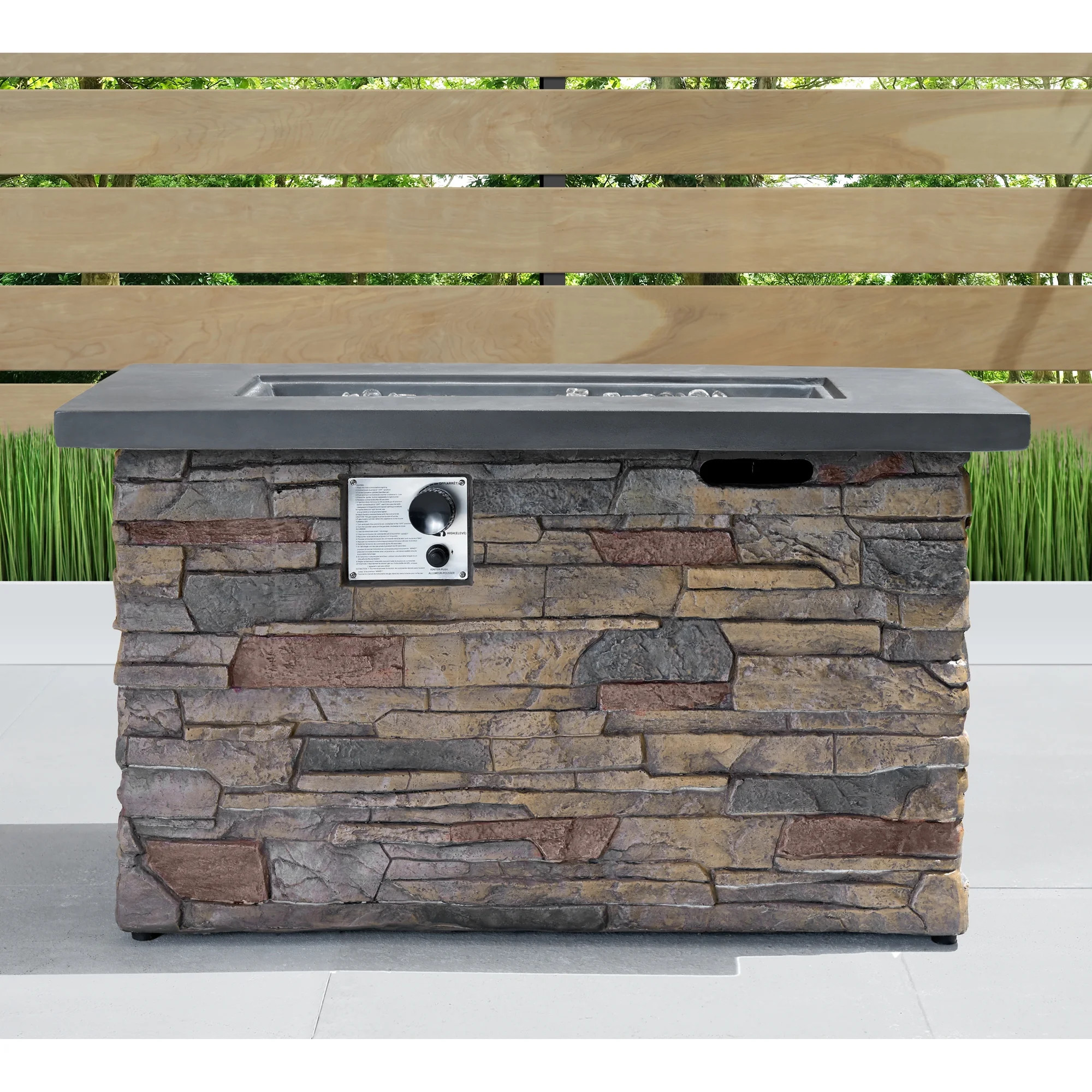 Sego Lily 20" x 42" 55000 BTU Propane Fire Pit Table - Walmart.com | Walmart (US)