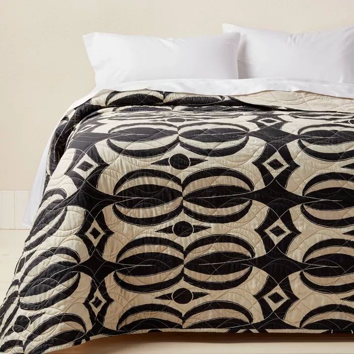 Printed Quilt Black/Tan - Opalhouse™ designed with Jungalow™ | Target