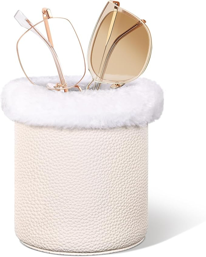 Plush Lined Glasses Holder,Protective Leather Eyeglass Case,Anti-Scratch Eyeglass Holder Stand fo... | Amazon (US)