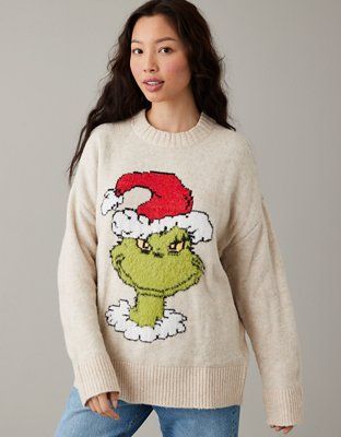 AE Grinch Holiday Sweater | American Eagle Outfitters (US & CA)