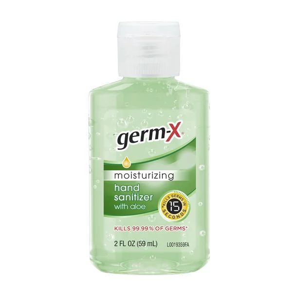 Germ-X® Hand Sanitizer with Aloe, Bottle of Hand Sanitizer, Travel Size, 2 fl oz | Walmart (US)