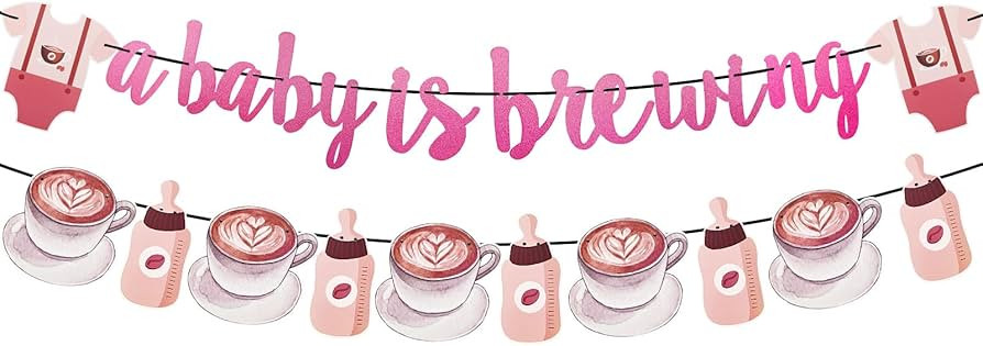 A Baby is Brewing Banner, Coffee Theme Baby Shower Decorations Banner Gender Reveal Party Decorat... | Amazon (US)