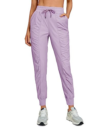 CRZ YOGA Lightweight Workout Joggers for Women, High Waisted Outdoor Running Casual Track Pants with Pockets Lilac Large | Amazon (US)
