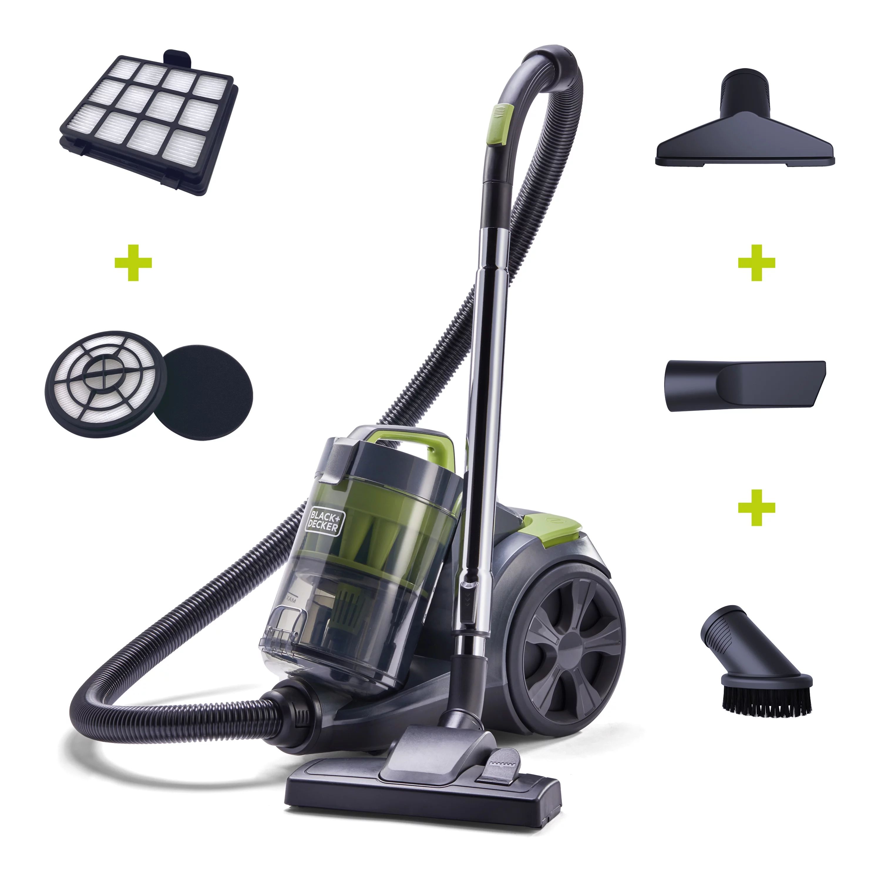 BLACK+DECKER Canister Adjustable Suction Multi-Cyclonic Vacuum Cleaner (BDXCAV217 ) | For Hard Fl... | Walmart (US)