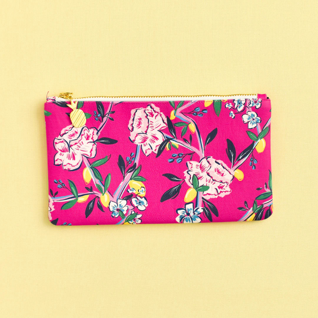 Pencil Pouch, Fuchsia Chinoiserie | Simplified