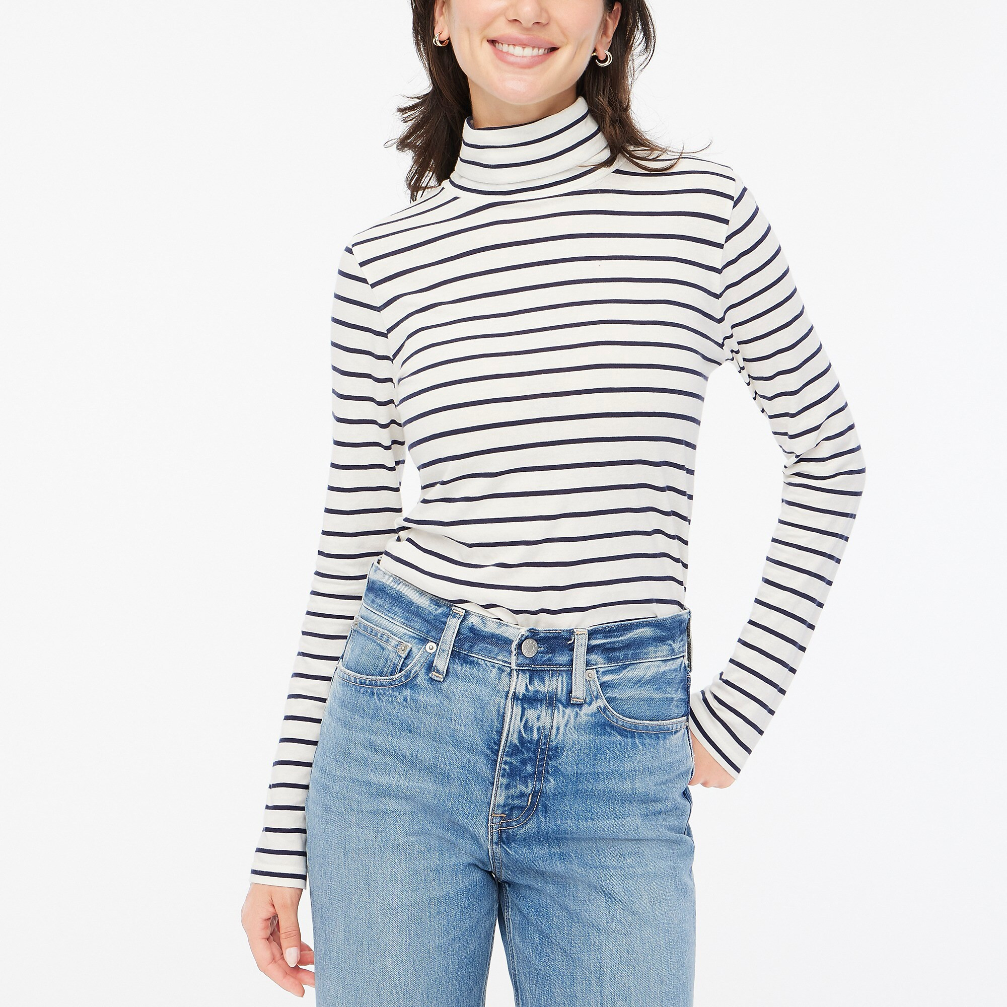 Printed tissue turtleneck | J.Crew Factory