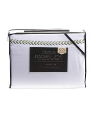 200tc Cotton Percale Scalloped Leaves Sheet Set | TJ Maxx