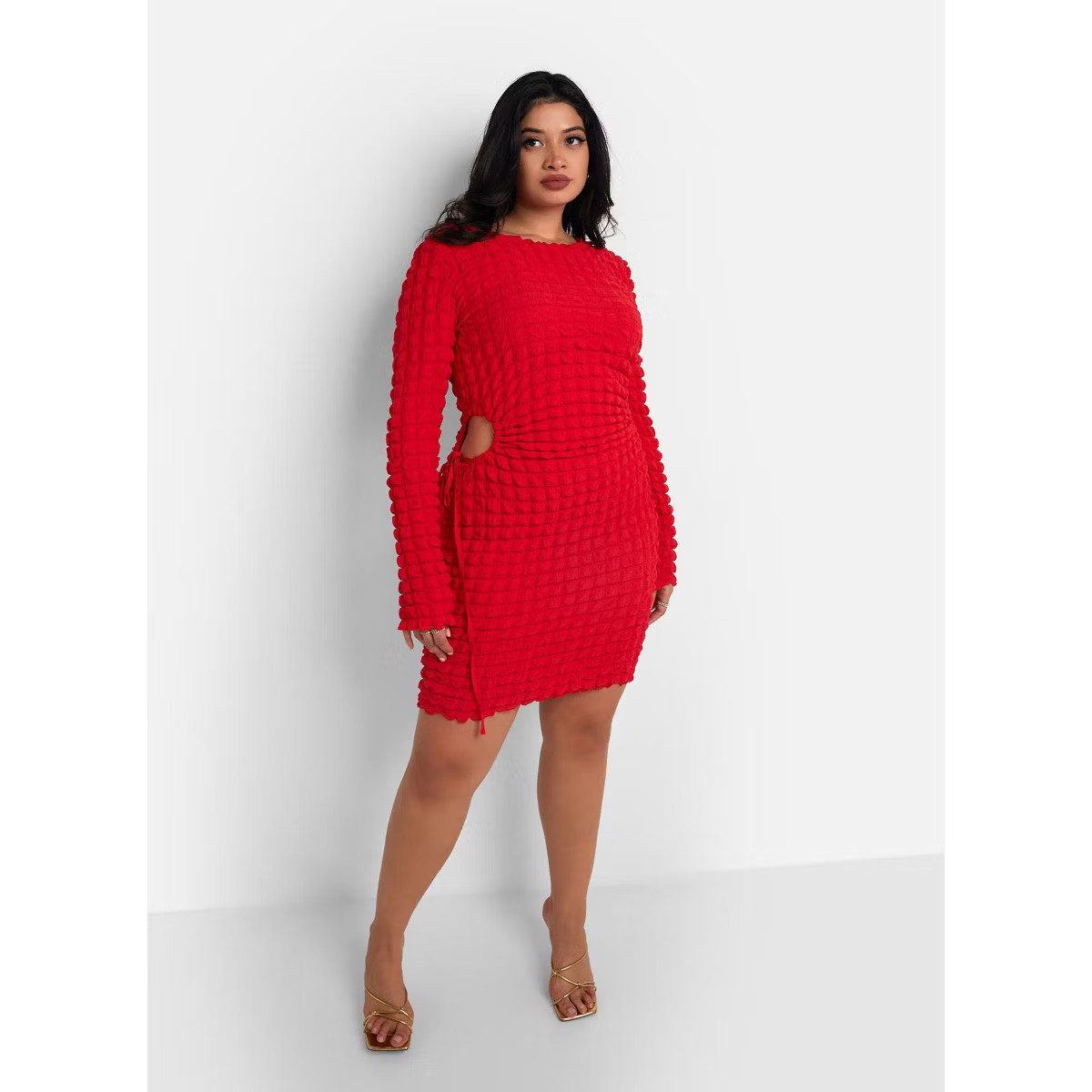 Rebdolls Women's Scorpio Popcorn Smocking Cut Out Mini Bodycon Dress | Target