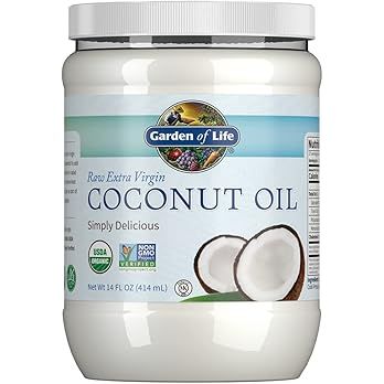 Garden of Life Coconut Oil for Hair, Skin, Cooking - Raw Extra Virgin Organic Coconut Oil, 27 Ser... | Amazon (US)