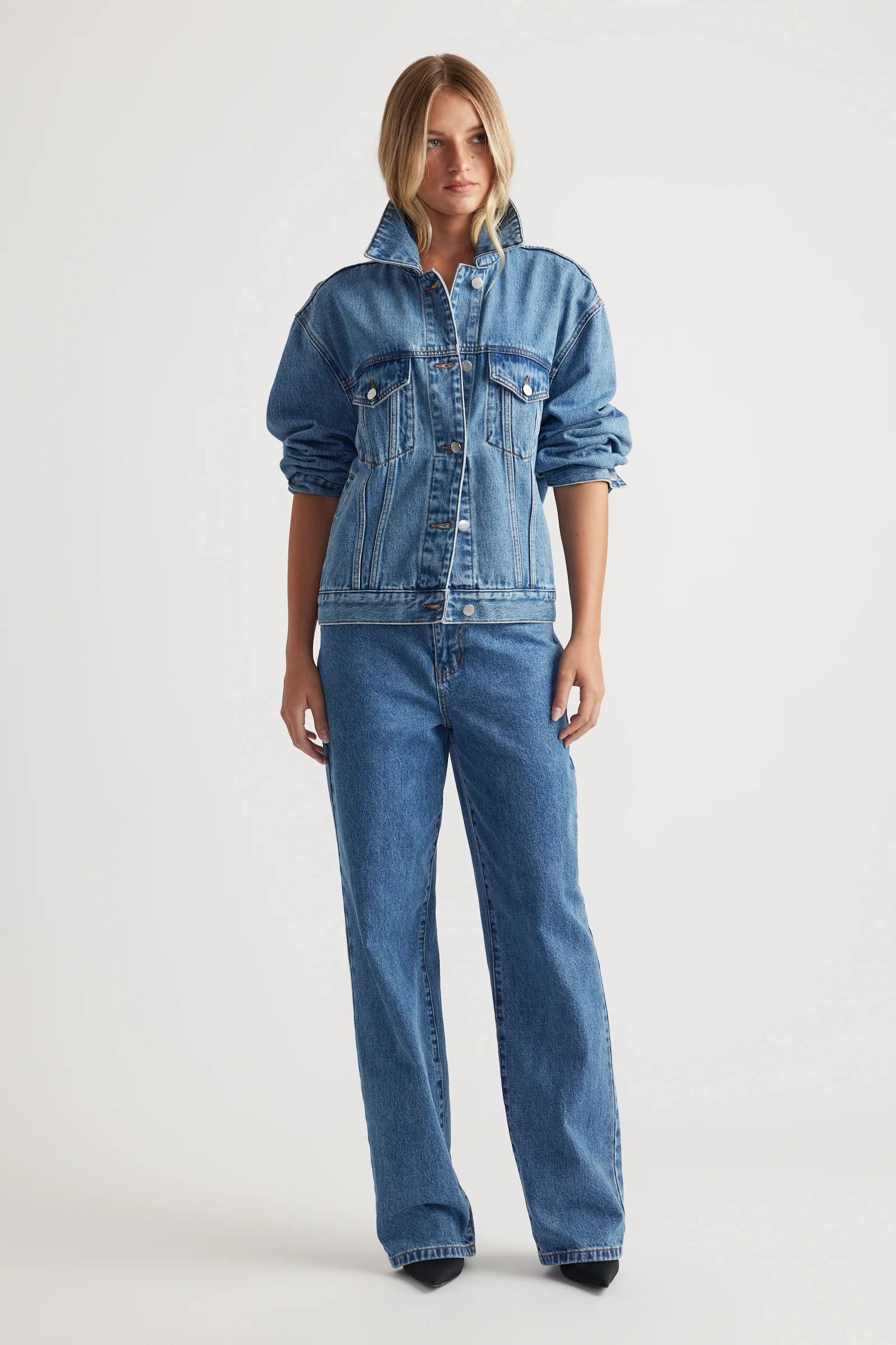 Nakita Denim Jacket - Pacific Blue | DECJUBA