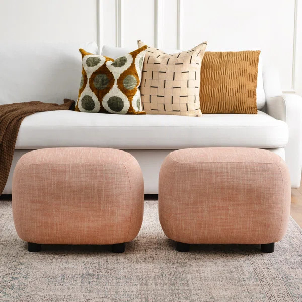 Wade Logan® Overstreet 23" Wide Upholstered Ottoman Set Of 2 | Wayfair | Wayfair North America