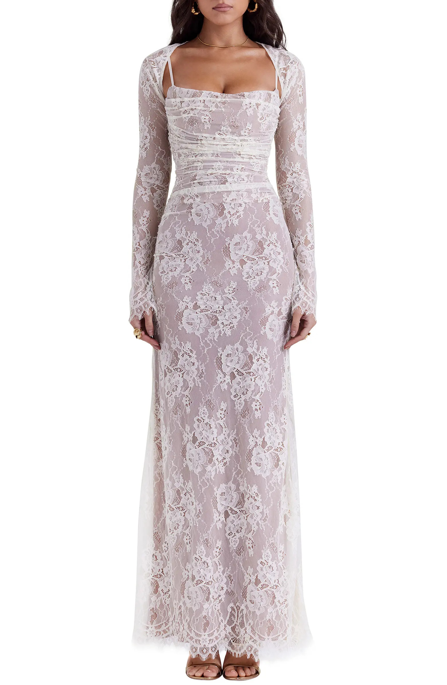 Artemis Long Sleeve Lace Maxi Dress | Nordstrom
