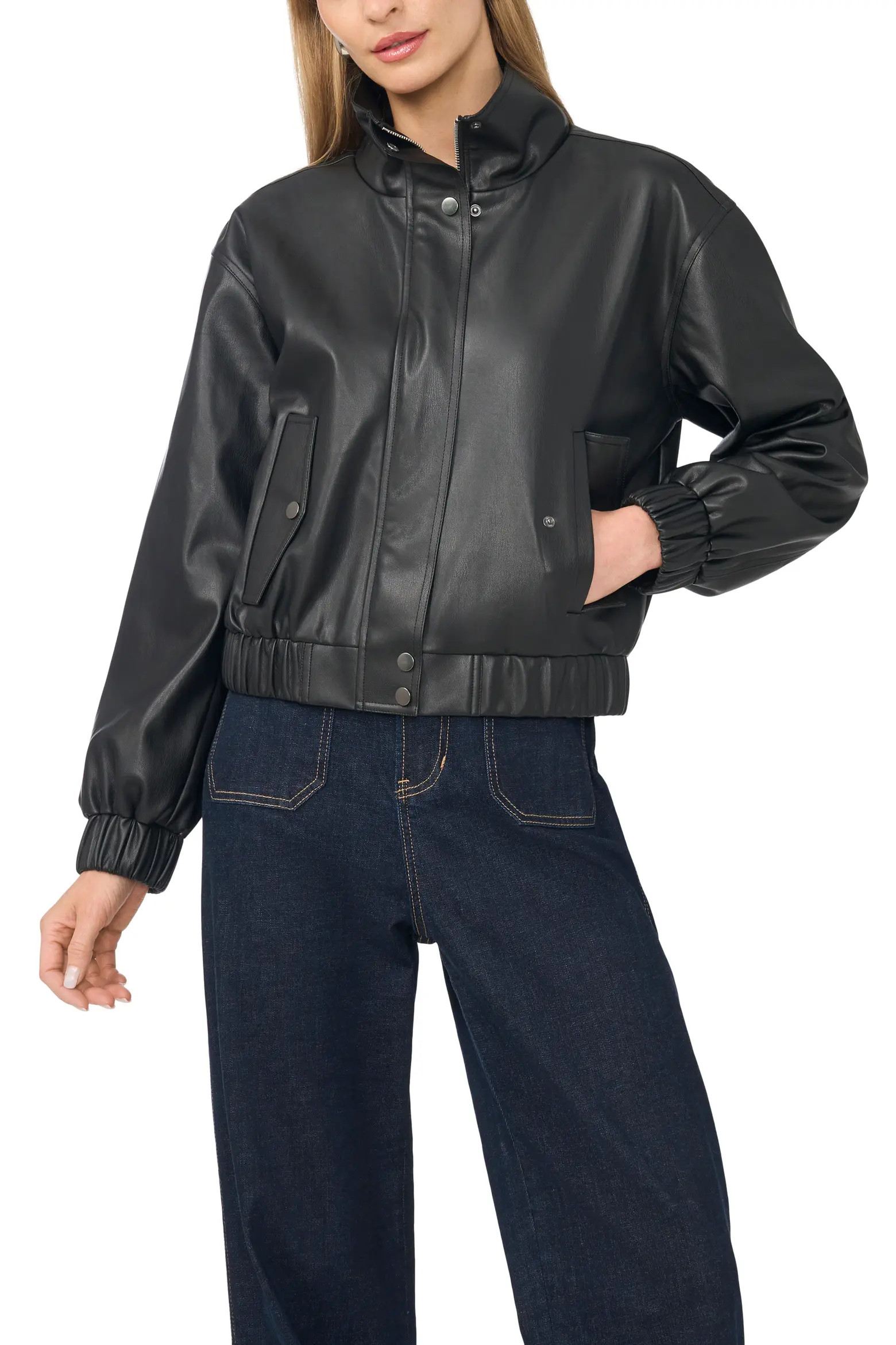Vince Camuto Faux Leather Bomber Jacket (Women) | Nordstrom | Nordstrom