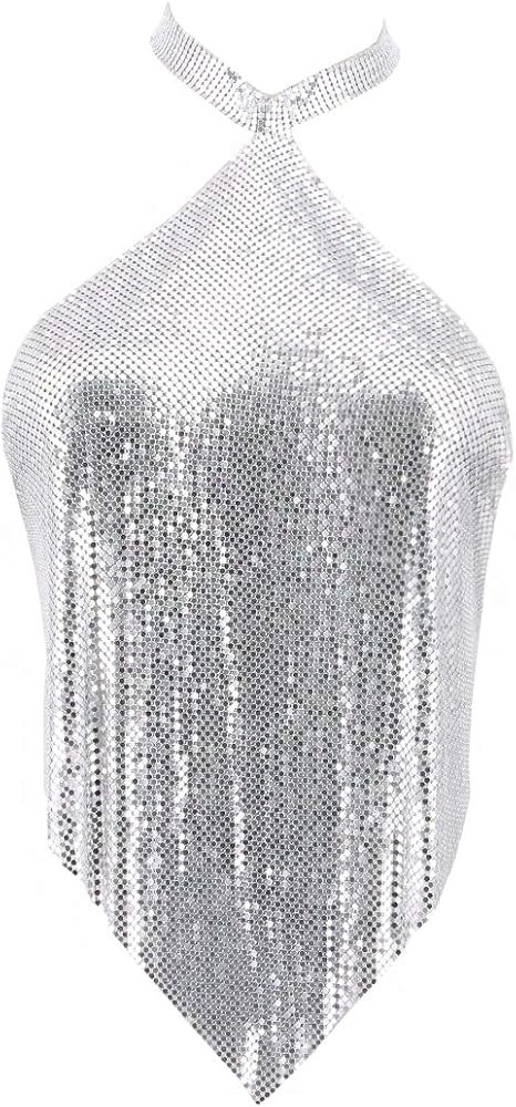 Novia's Choice Women's Sexy Body Chain Backless Bikini Beach Chains Jewelry Crop Top Bra for Nigh... | Amazon (US)