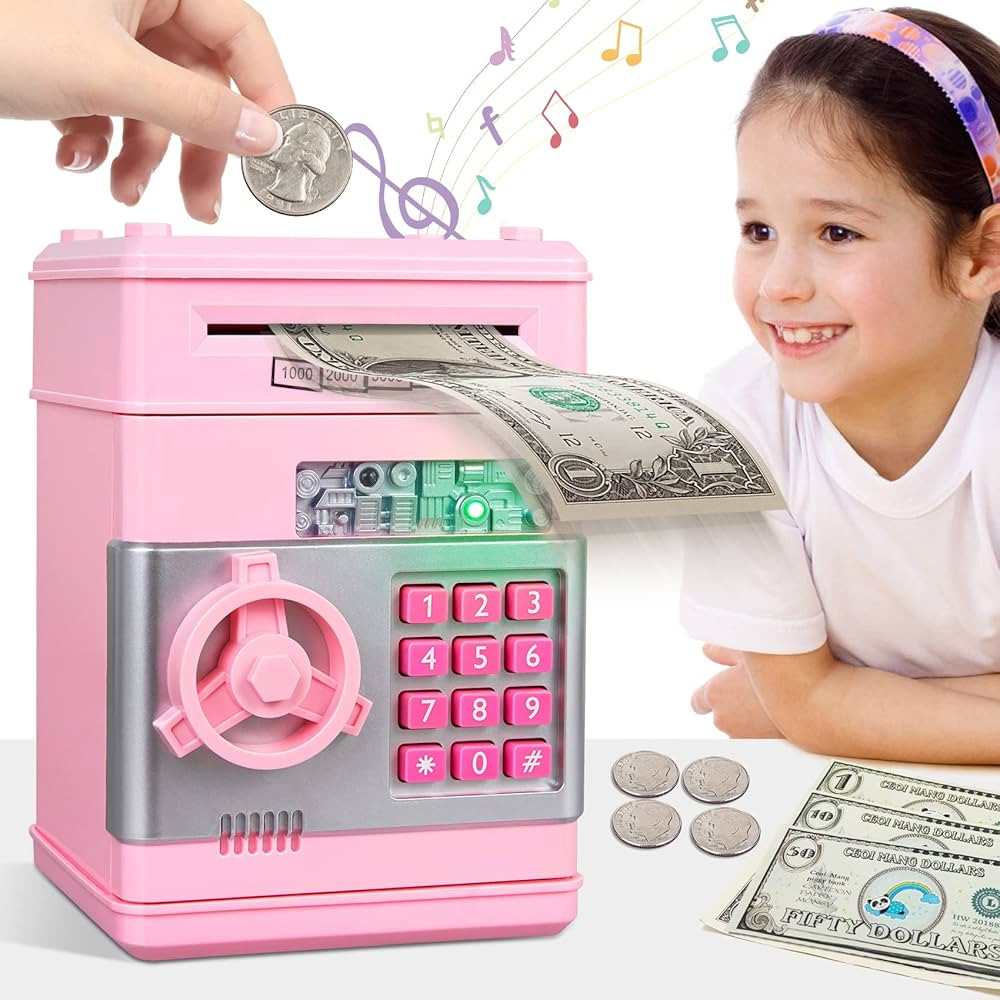 Kids Piggy Bank for Girls - Toys for 5 6 7 8 9 10 Year Old Girl Birthday Gifts - Electronic Piggy... | Amazon (US)